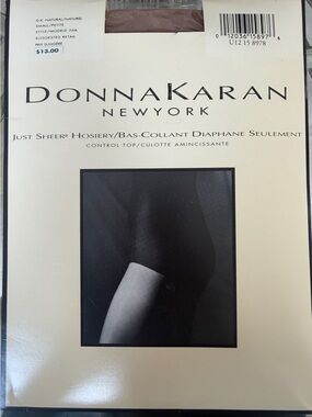 Donna Karan Just Sheer Hosiery in Dark Natural Size Small/Petite Control Top
